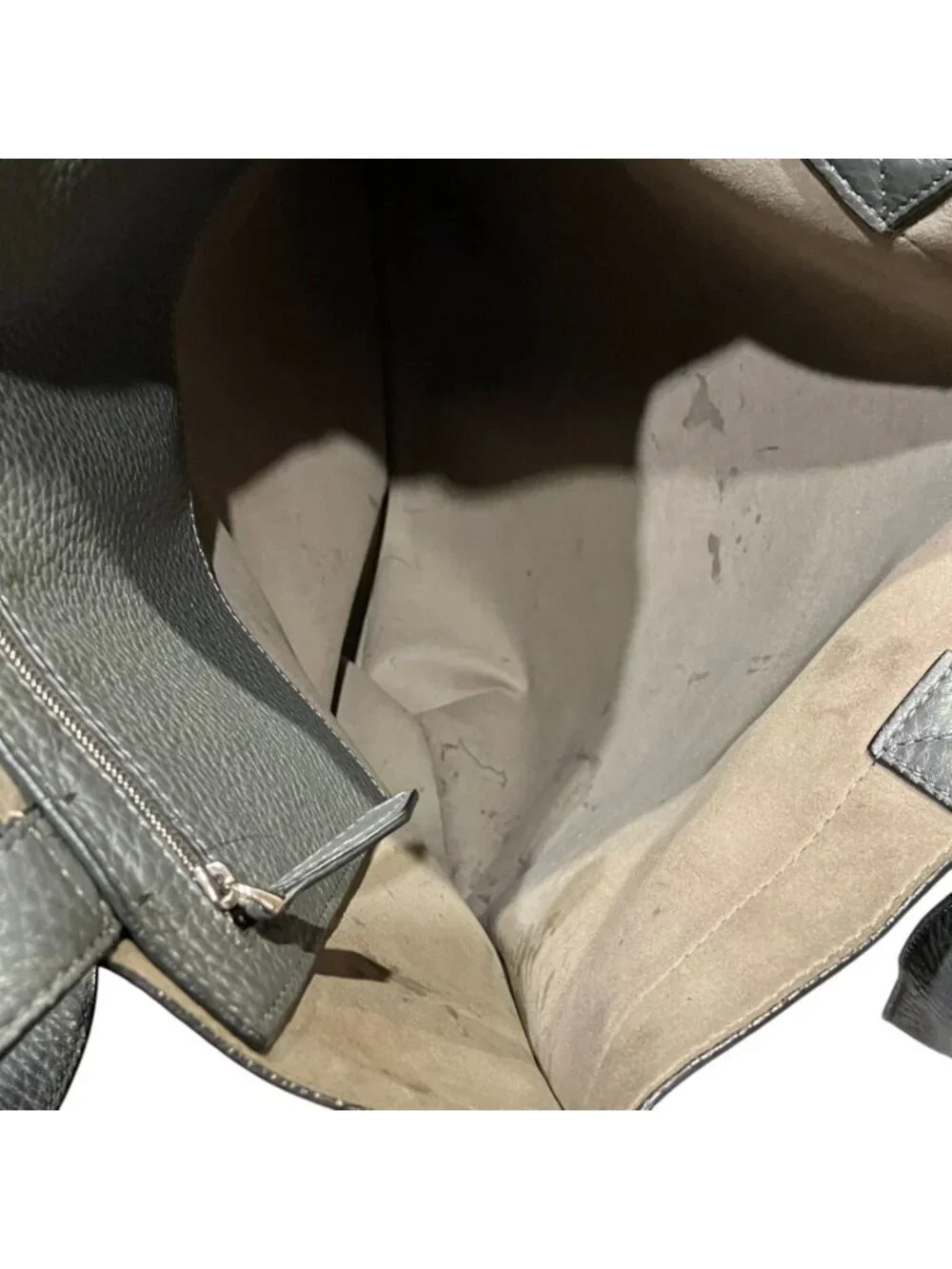 Fendi Flat Tote Bag Leather Suede